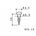 น๊อตยึดลูกบิด Gotoh WS-18-GG 2.4x10